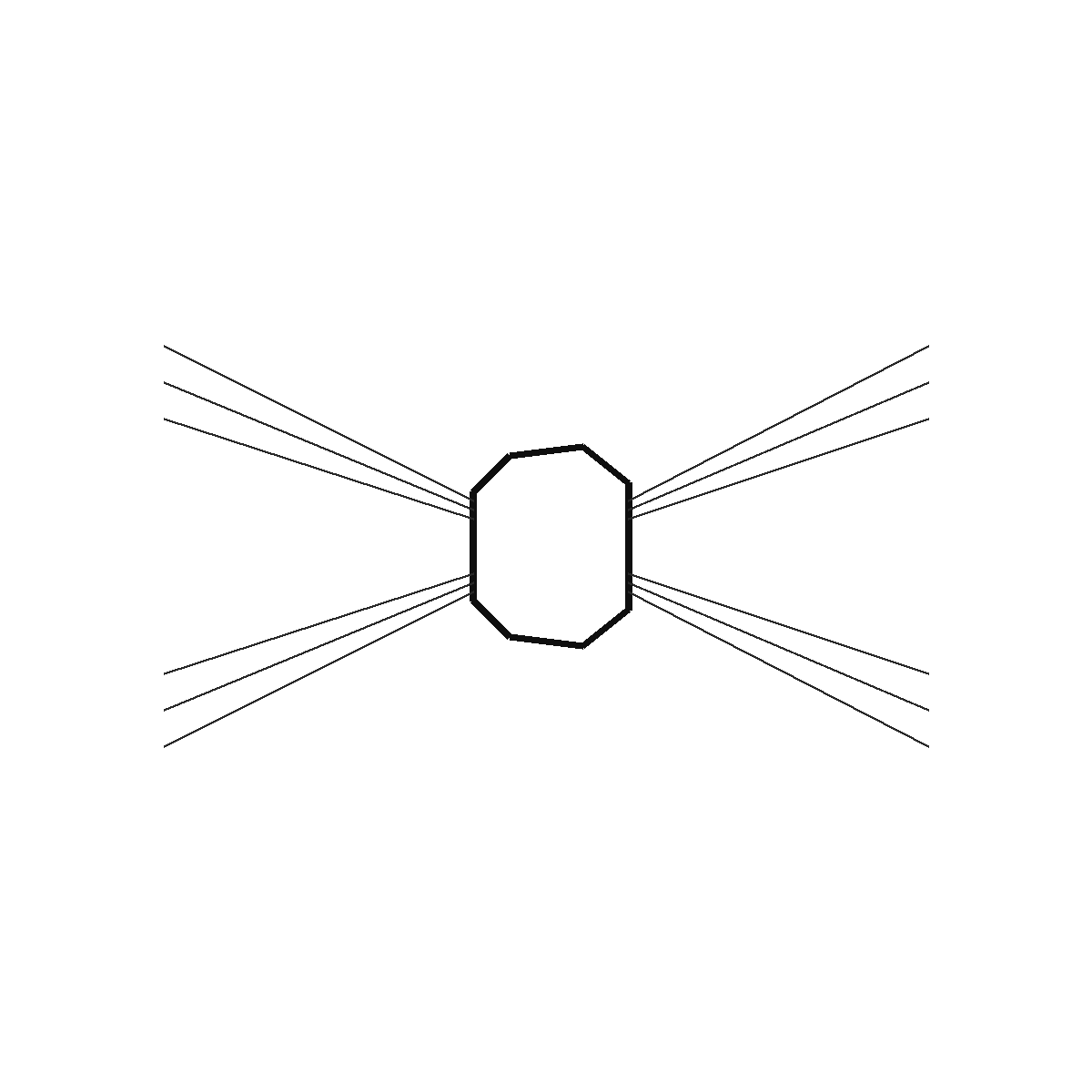 Two Tensor emergent polygon logo